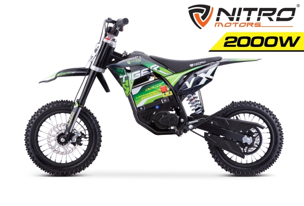 NITRO MOTORS 2000W 60V Lithium Eco midi Kinder Dirtbike Tiger VX DLX 12"